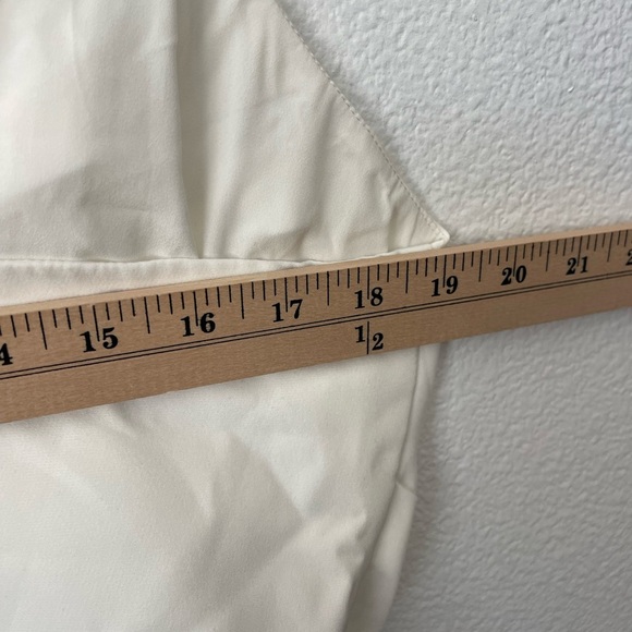 NBD Julina Crystal Embellished Top in Ivory & Silver Wrap Style Pleated Size L - Picture 12 of 14